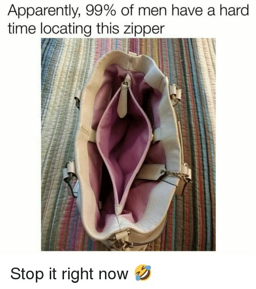 Locating the zipper