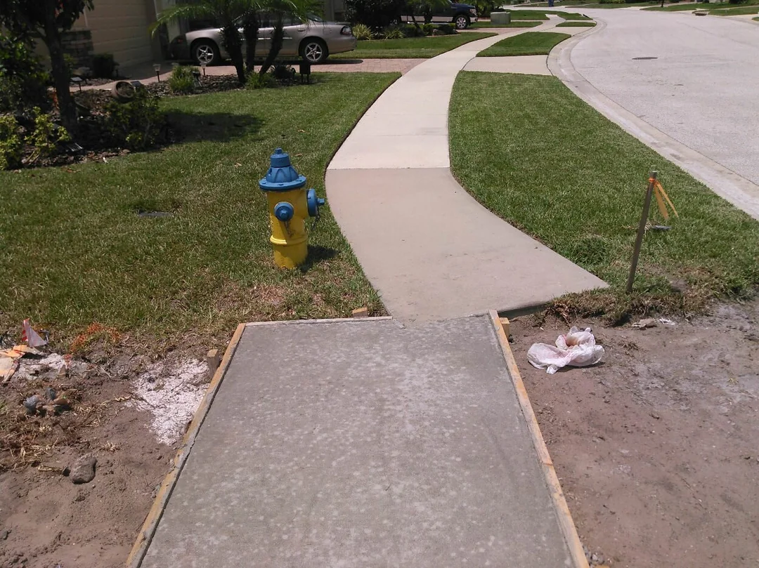 Sidewalk's done.