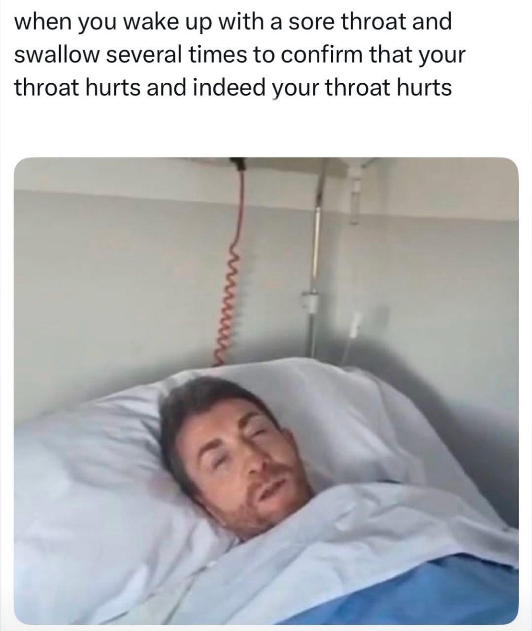 Wake up with sore throat