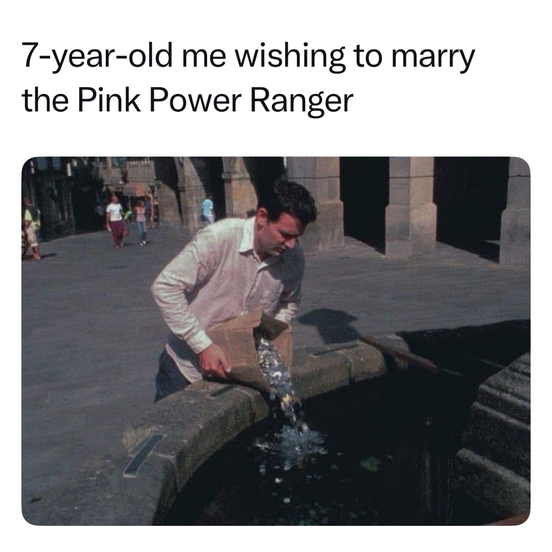 Wishing to marry pink power ranger