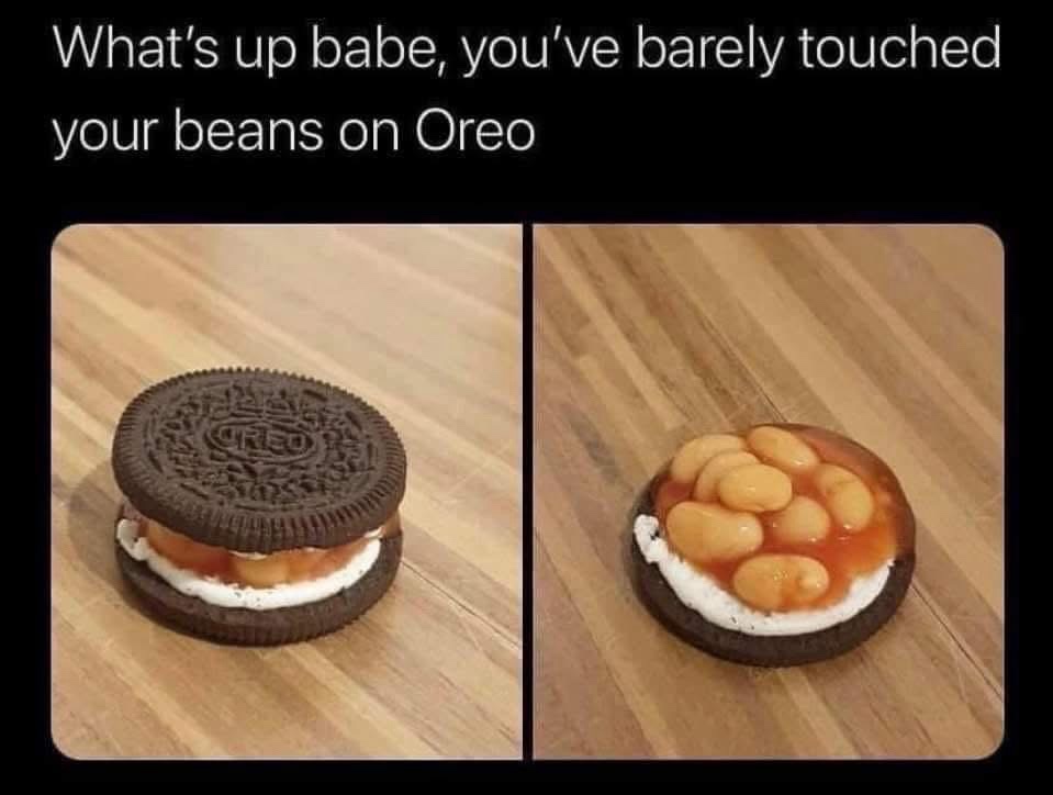 beans on oreo