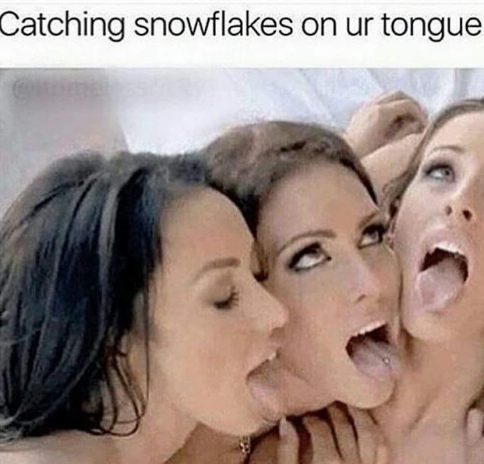 catching snowflakes
