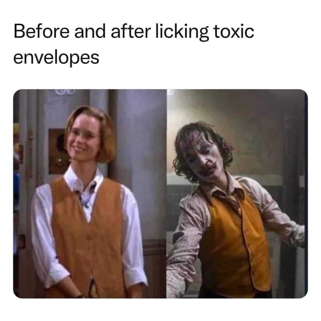 licking toxic envolopes