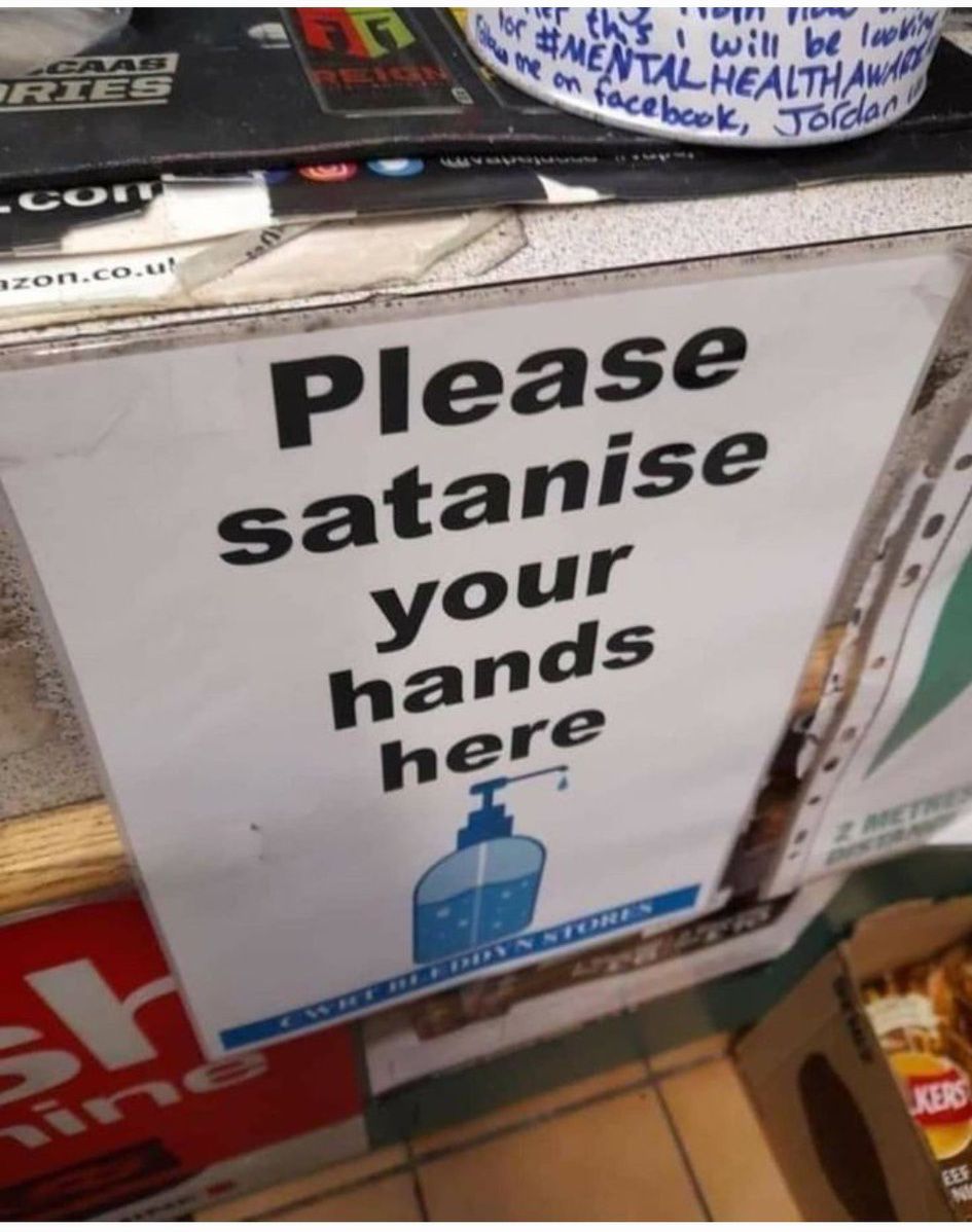 please satanise your hands