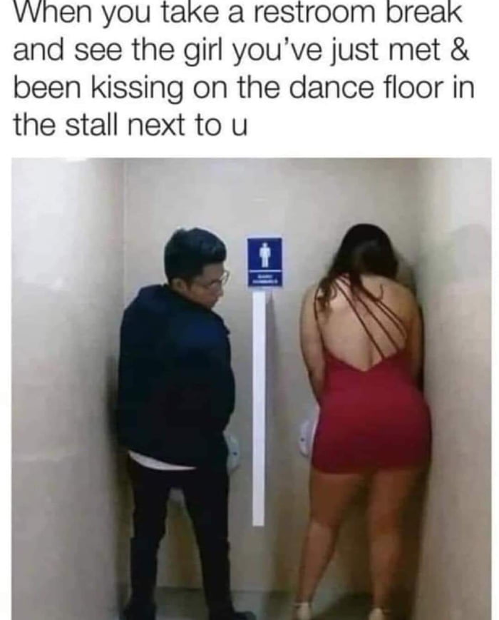 take a restroom break