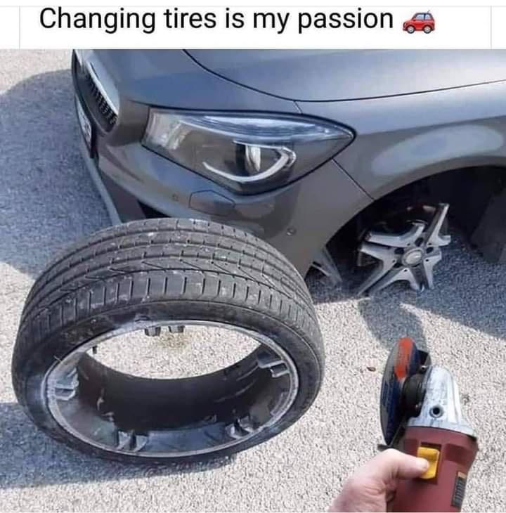 Changing tyres