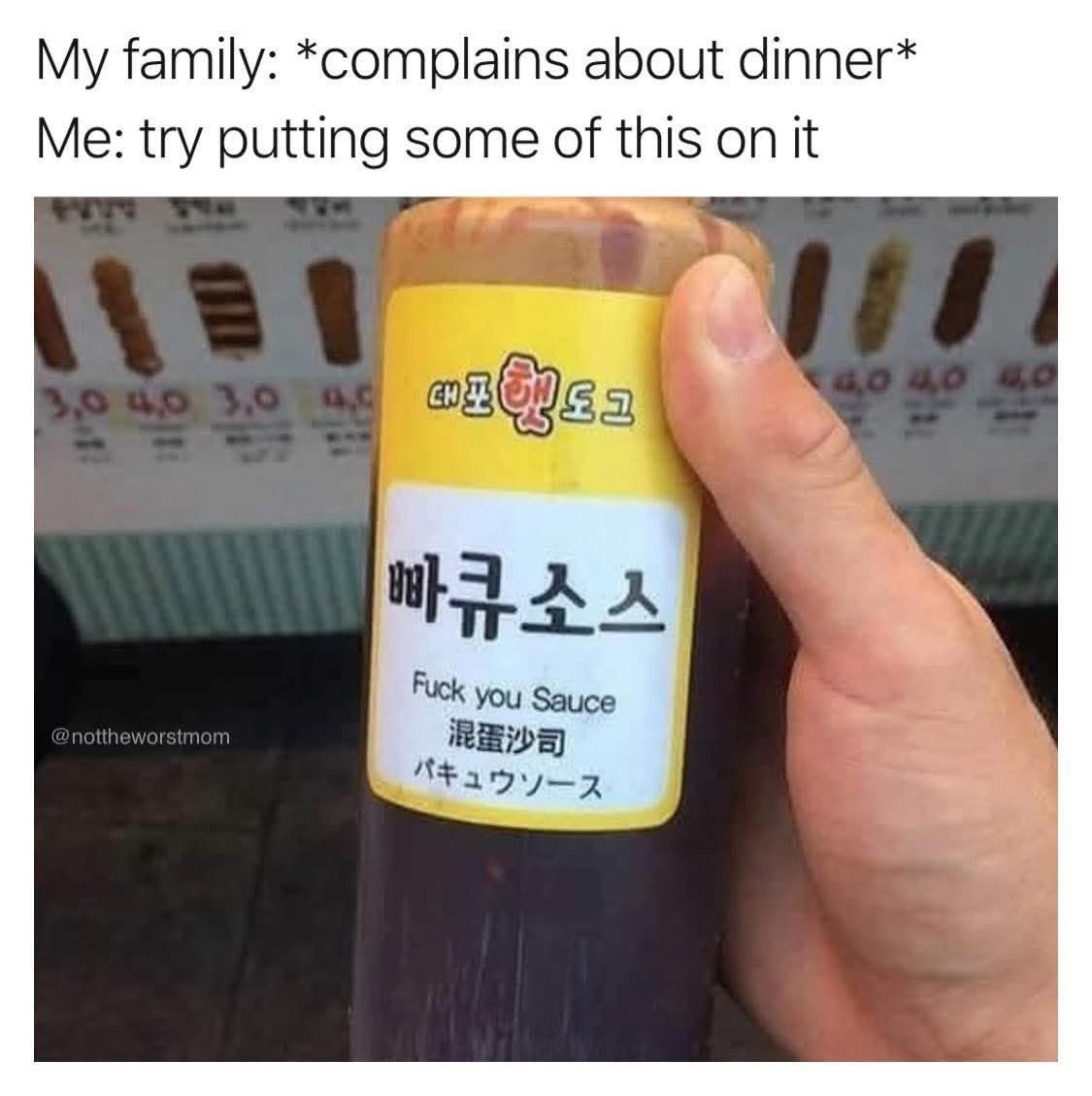 Complaing about dinner