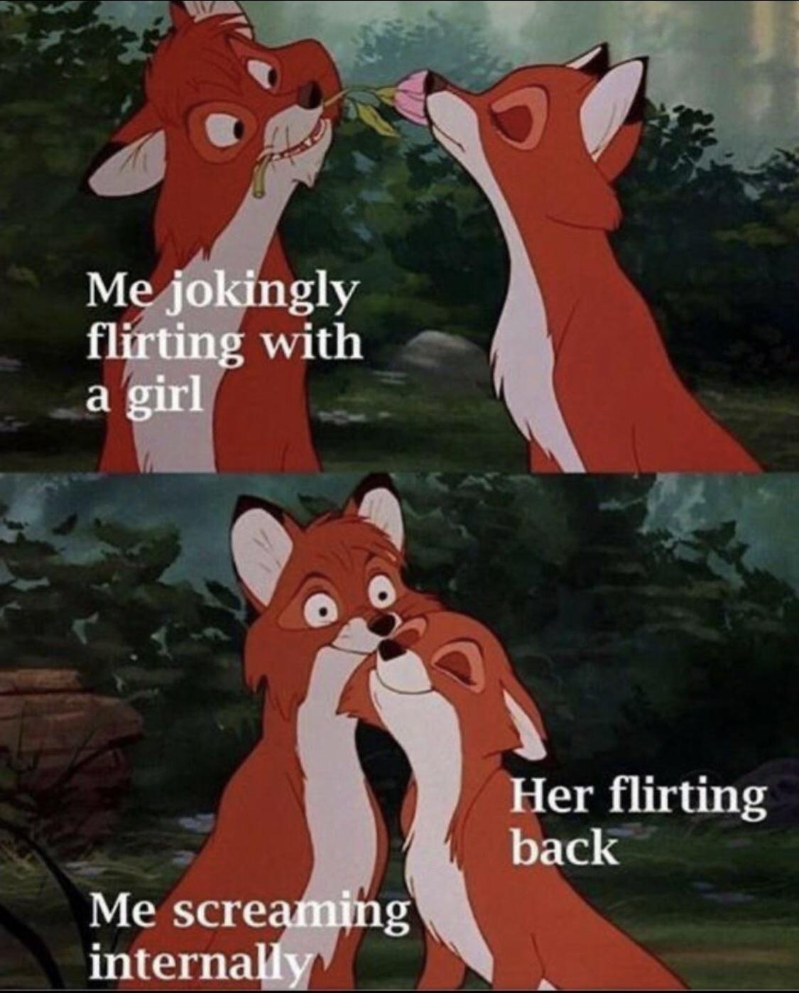 Flirting with a girl