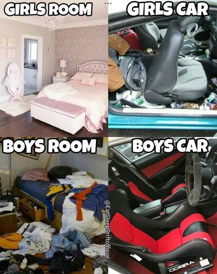 20 Memes That Are Light on the Outside, Loud on the Inside 9 Girls room vs boys room