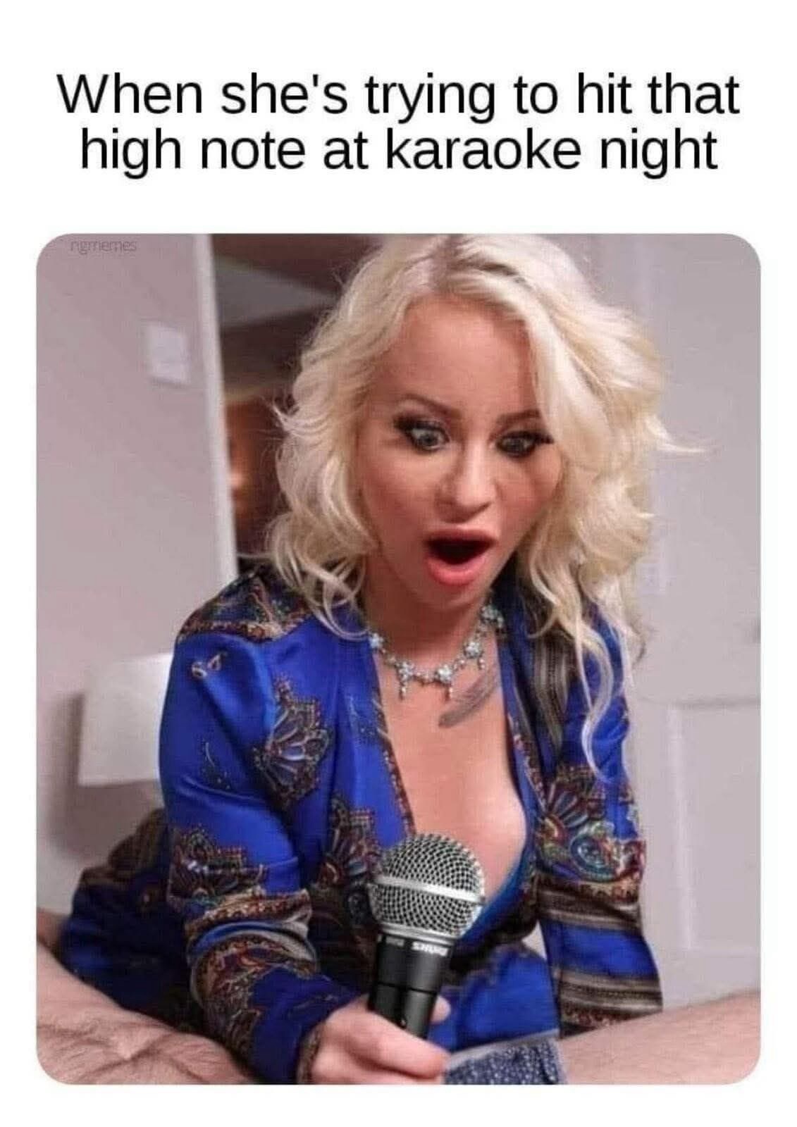 High note at karoake