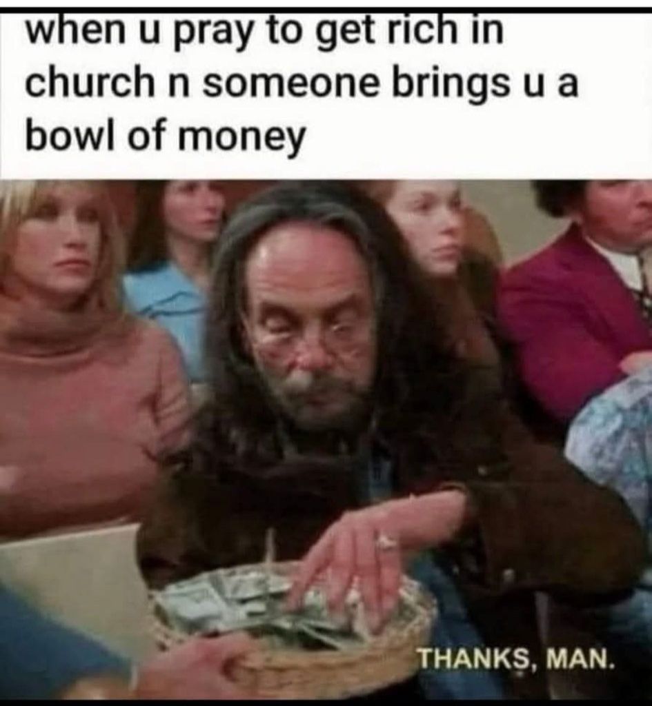 Pray to get rich