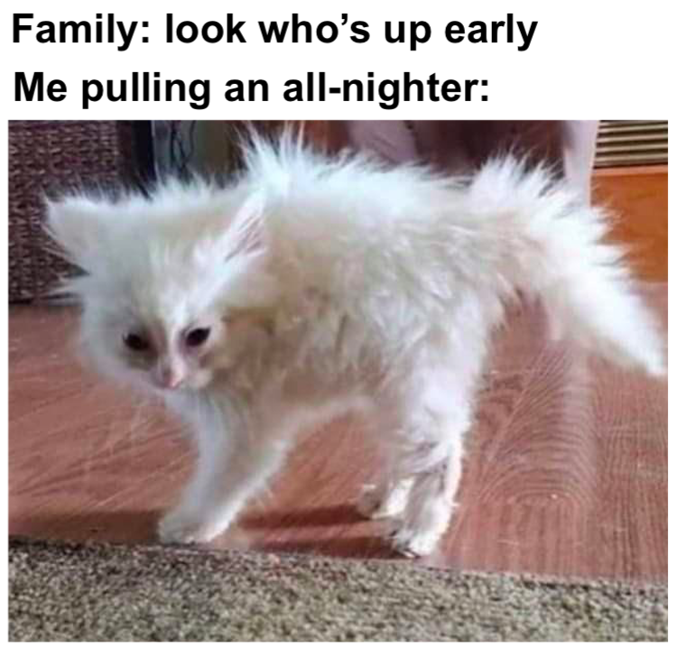 Pulling an all nighter