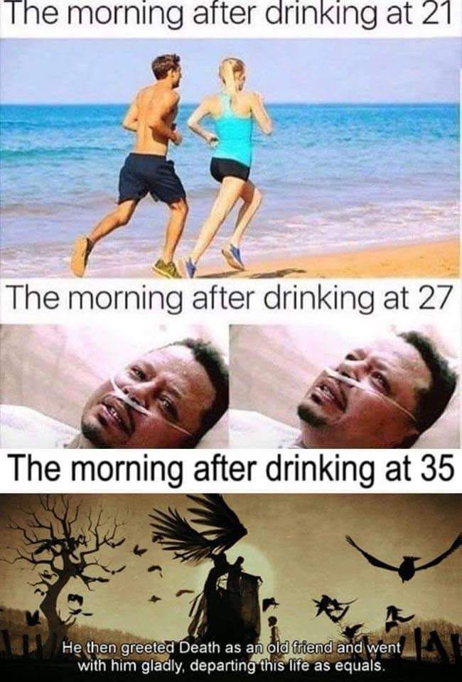 The morning after drinking
