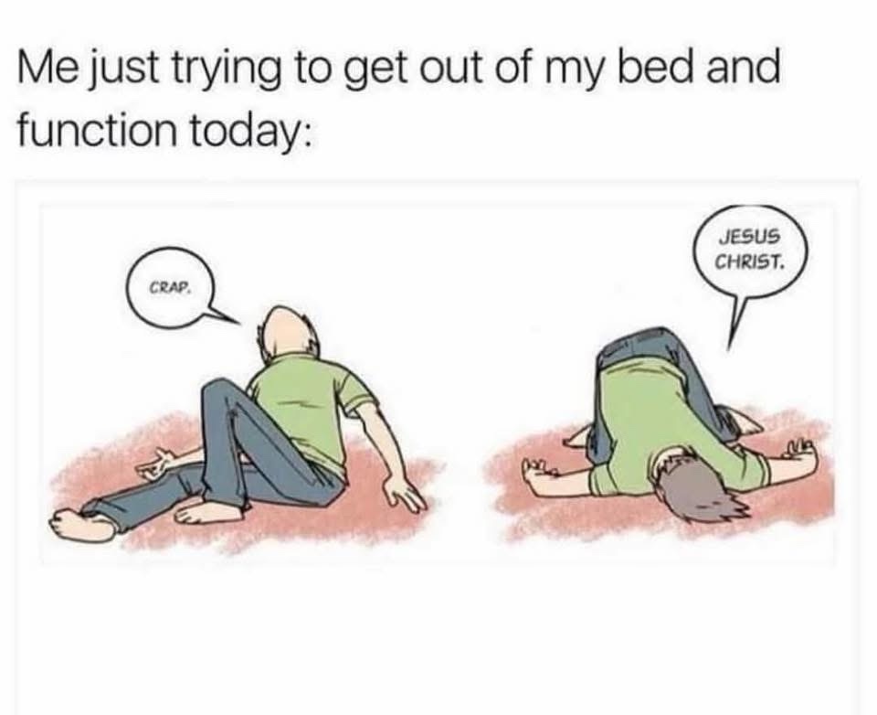 Trying to get out of bed