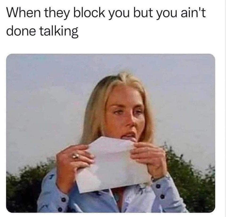 20 Memes That Are Light on the Outside, Loud on the Inside 19 When they block you