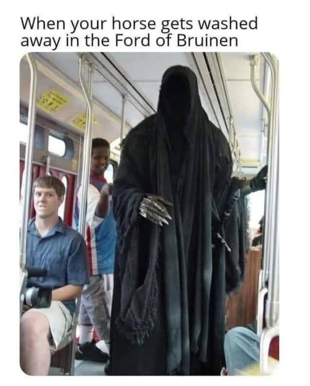 horse gets washed away