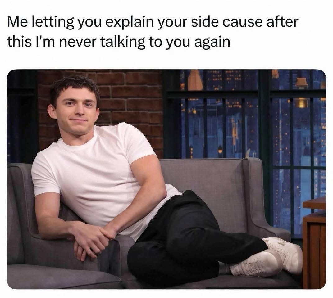 letting you explain your side