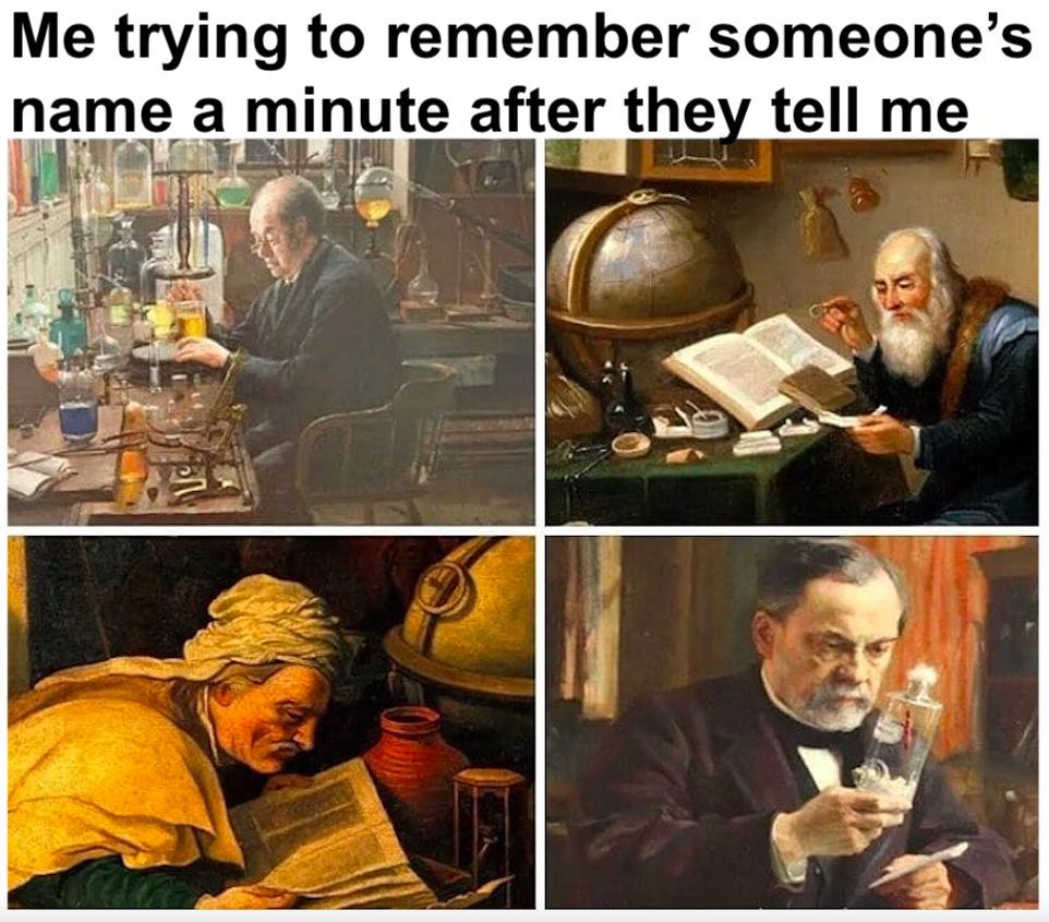 me trying to remember