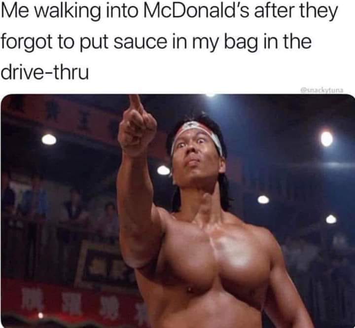 me walking into mcdonalds