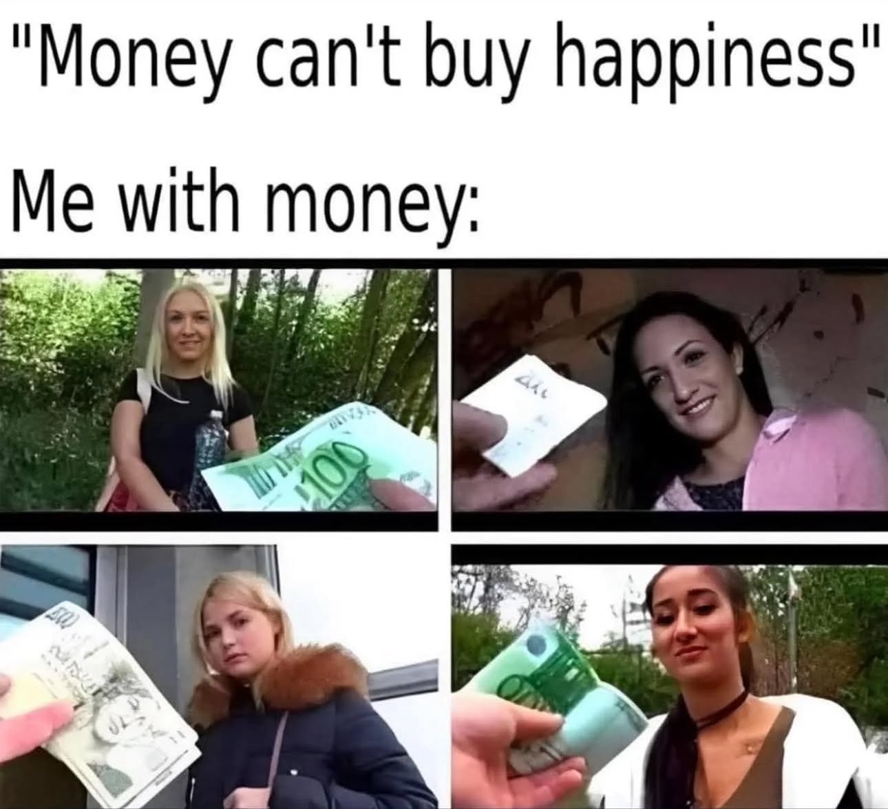 Humorous take on money and happiness.