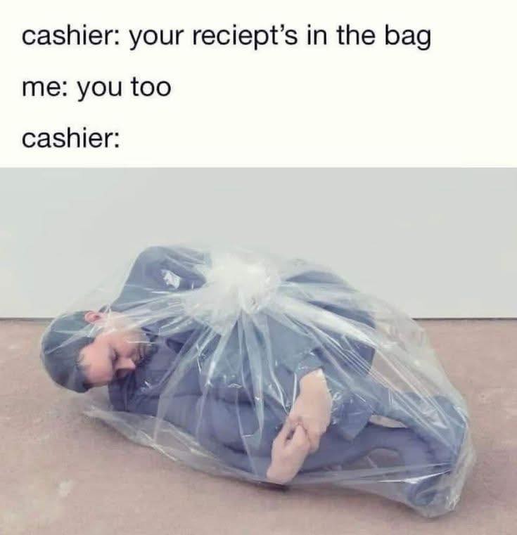 reciepts in bag
