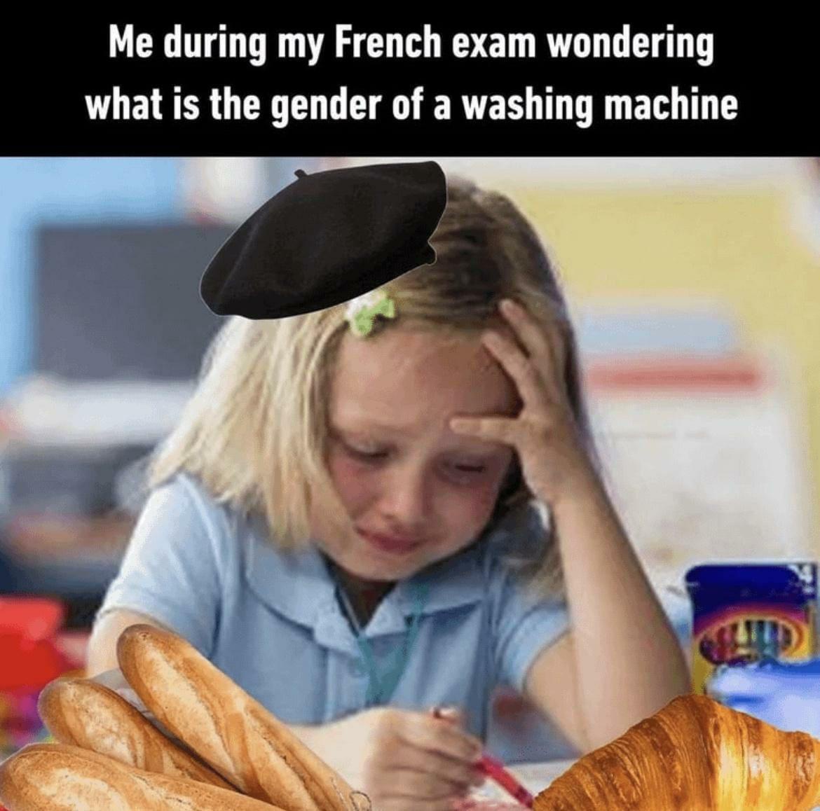 During french exam