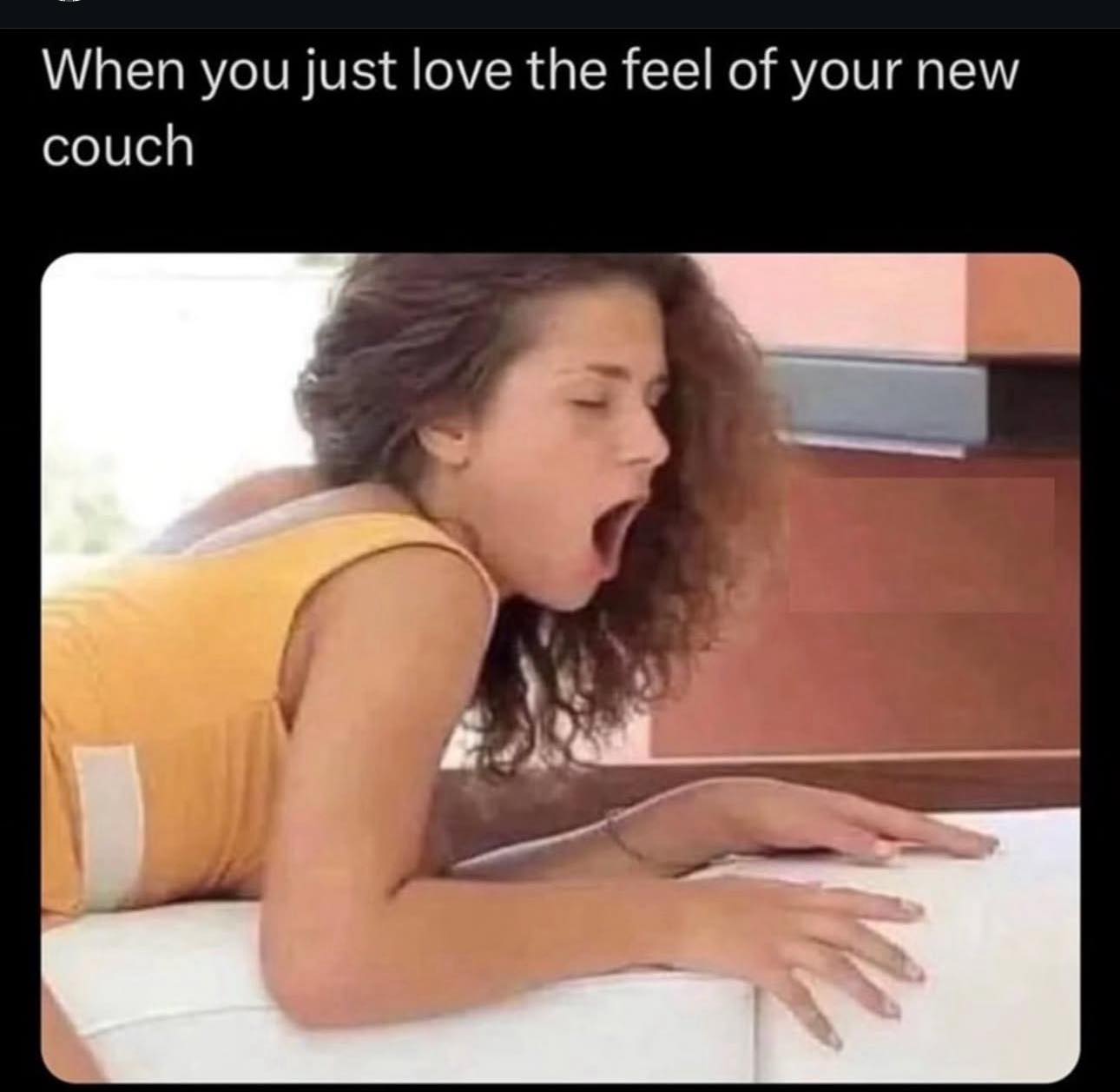 Feel of new couch