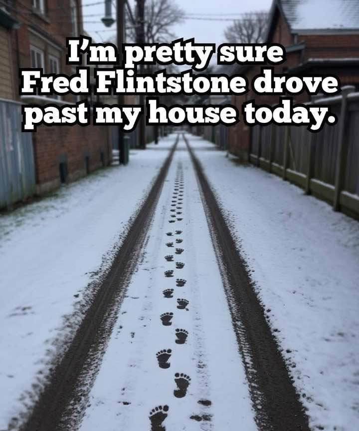 Flintstones drove past