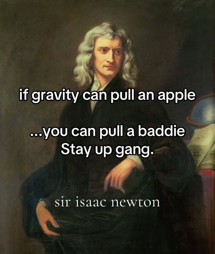 Gravity can pull an apple