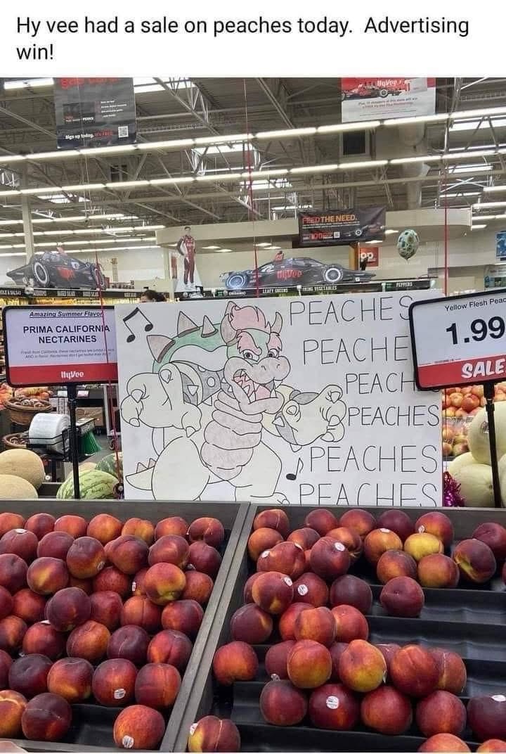 Sale on peaches