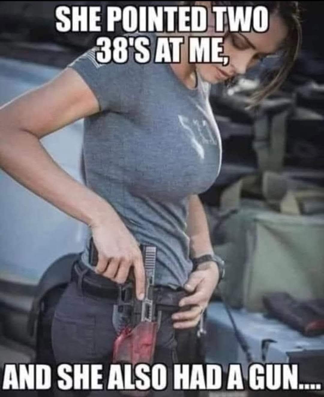 20 Memes That Are Not What They Seem… Or Are They? 14 She also had a gun