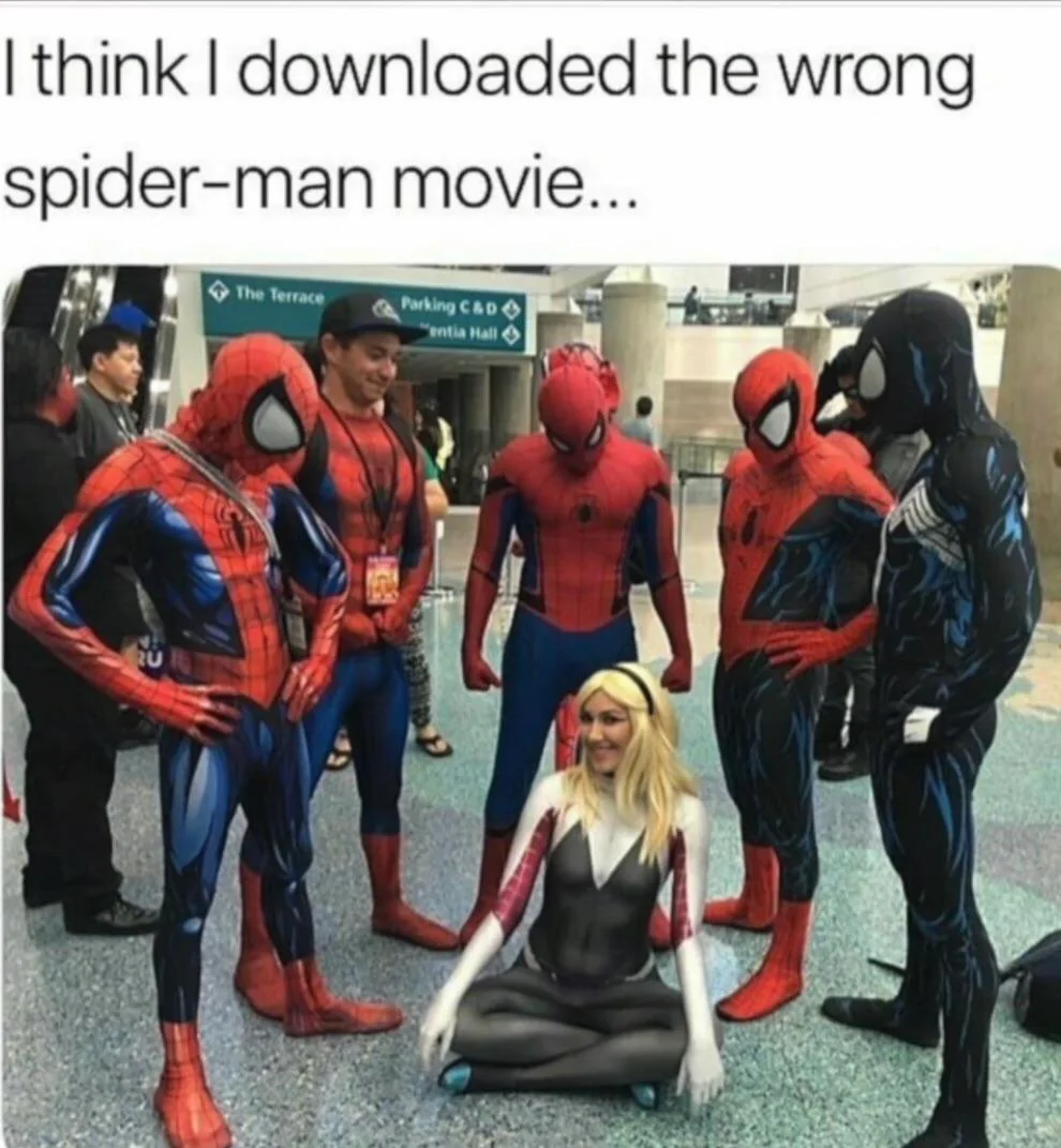 20 "I Think I Downloaded the Wrong Movie" Memes That Went Off Script Instantly 8 The wrong spiderman movie