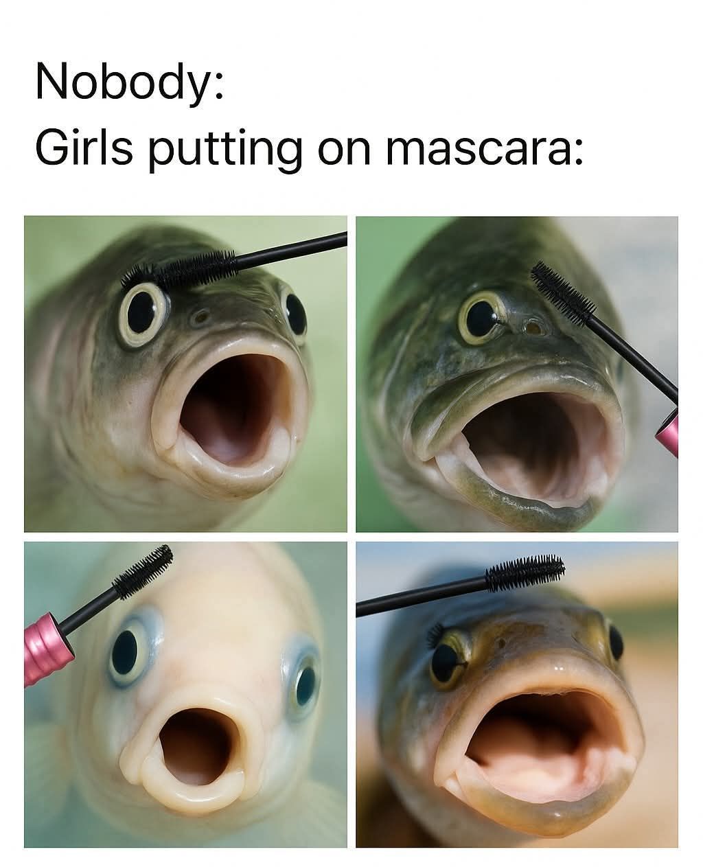 girls putting on Mascara