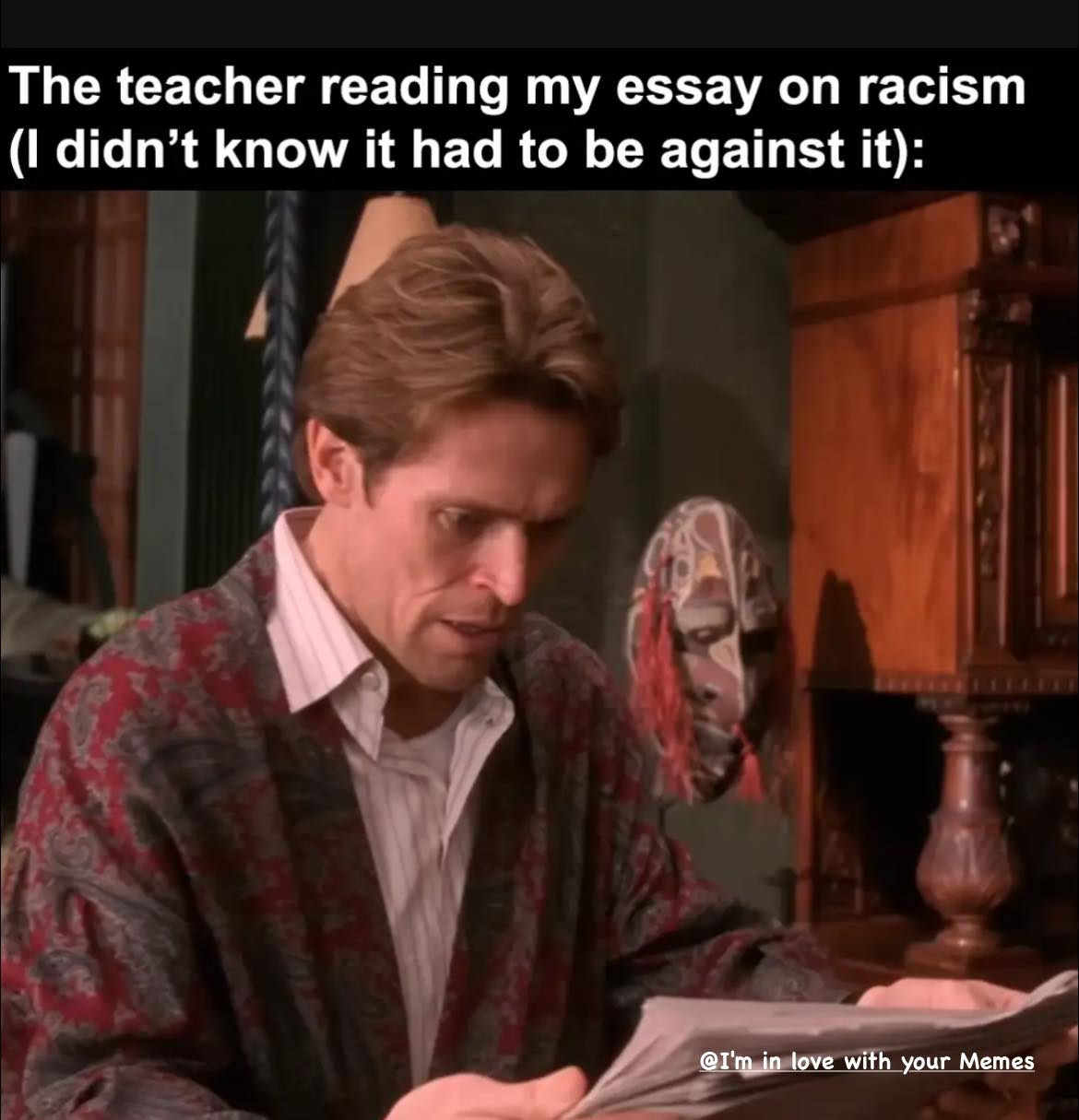 teacher reading my essay