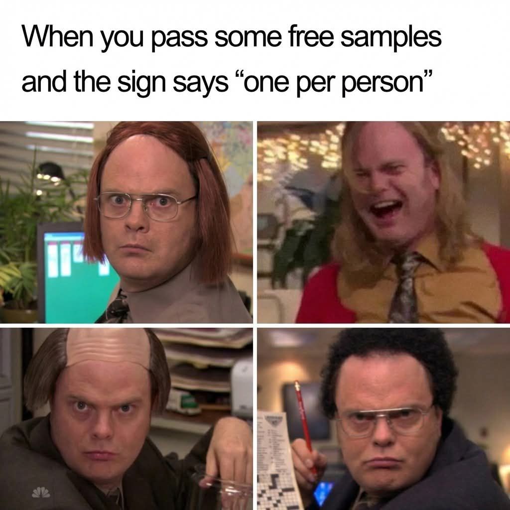 whenyou pass some free samples