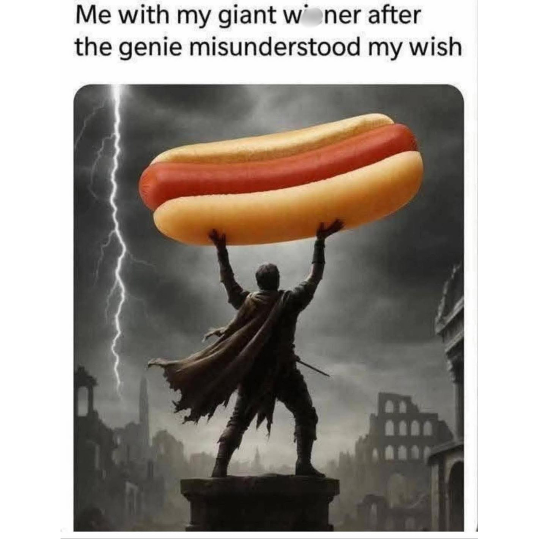 20 Hotdog Memes That Went Off the Grill and Never Came Back 9 Genie misunderstod my wish