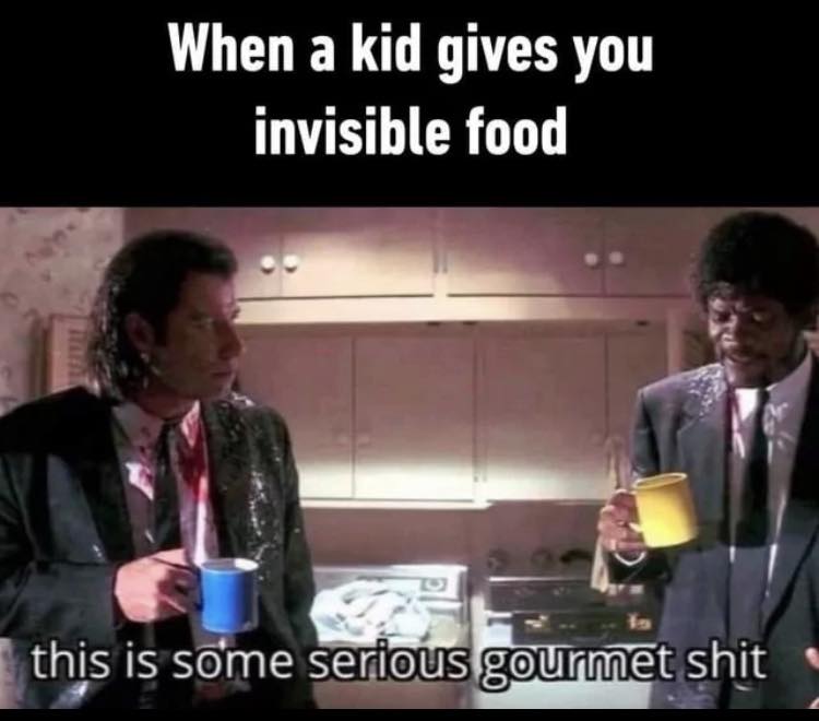 20 Memes That Sneak in a Few Naughty Jokes Between the Madness 14 Kid gives you invisible food