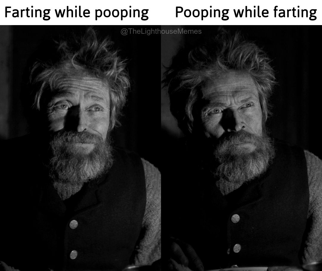 20 'The Lighthouse Memes' More Unhinged Than Two Men Trapped With One Seagull 3 farting while pooping