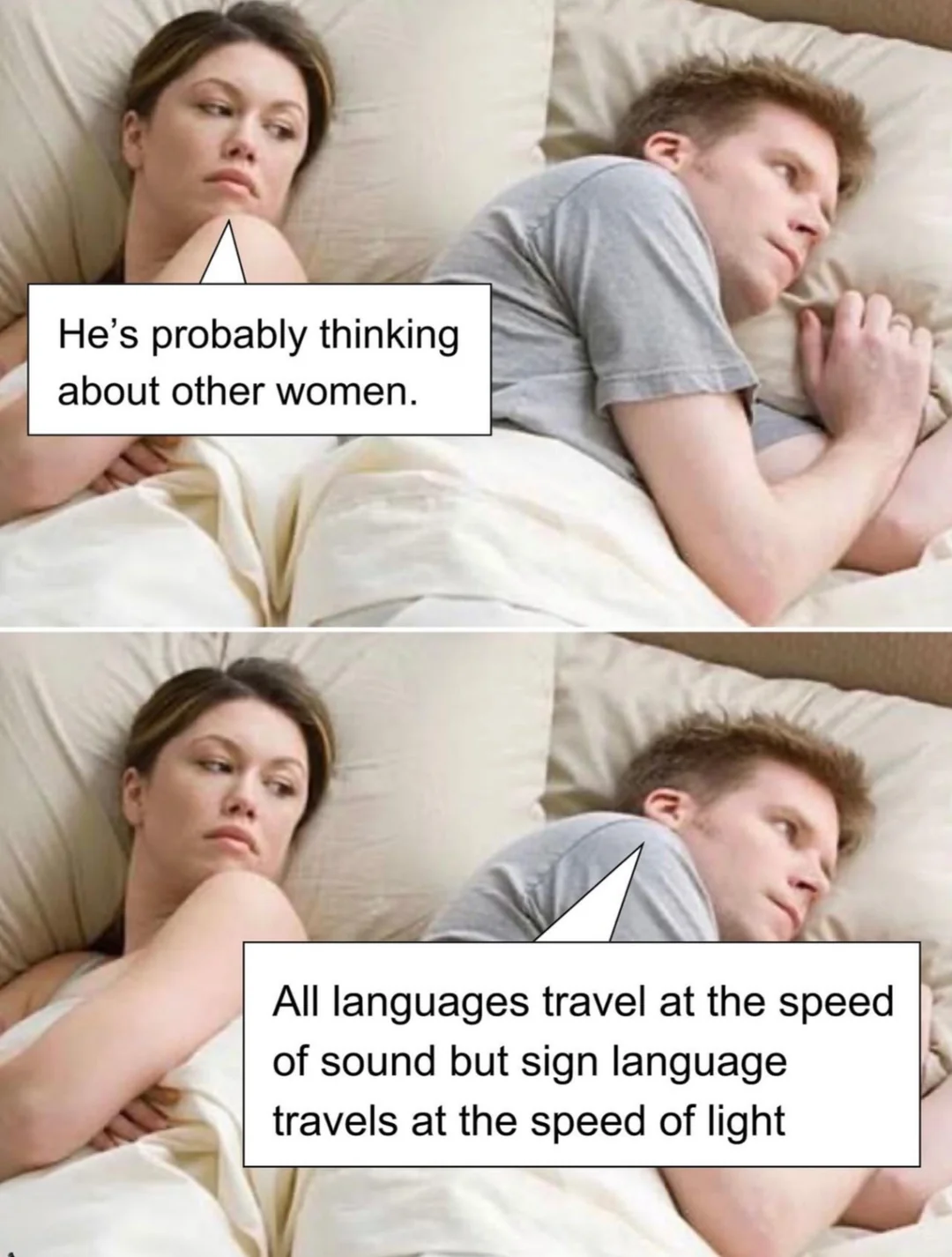 45 Times the "I Bet He's Thinking About Other Women Memes" Nailed It 44 All languages travel
