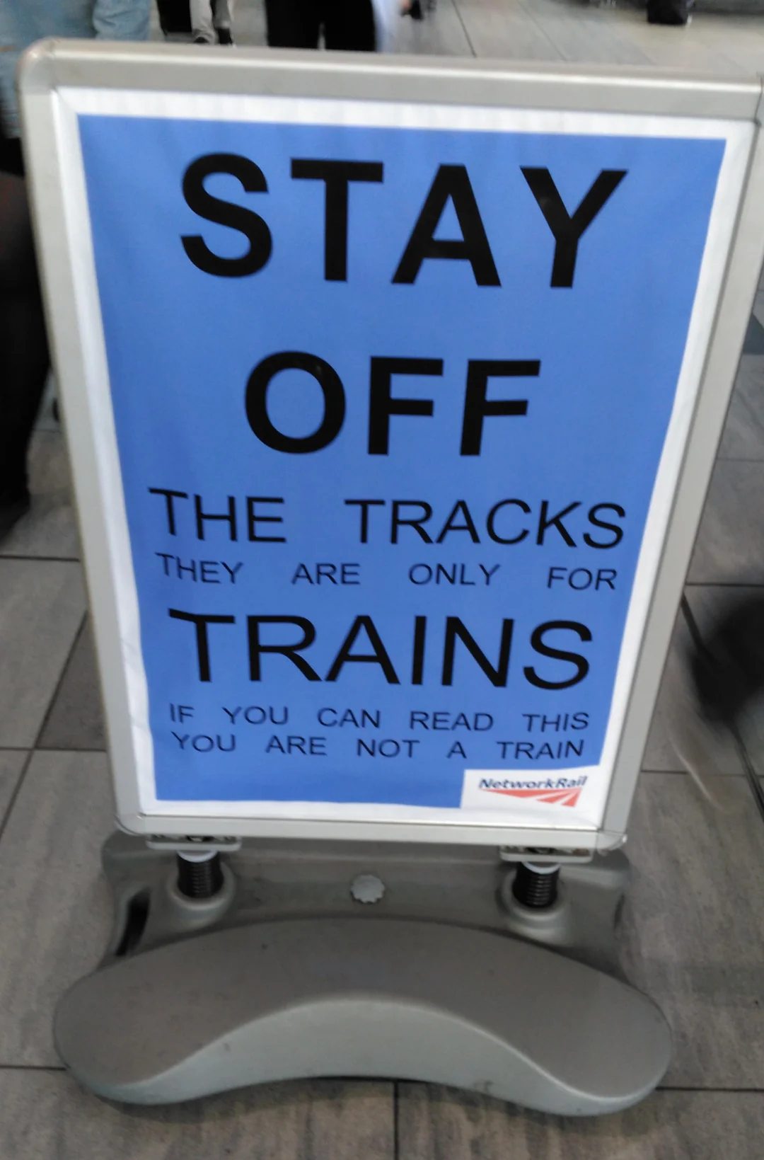 20 British Signs That Feel Aggressively Polite 12 If you can read this, you are not a train!