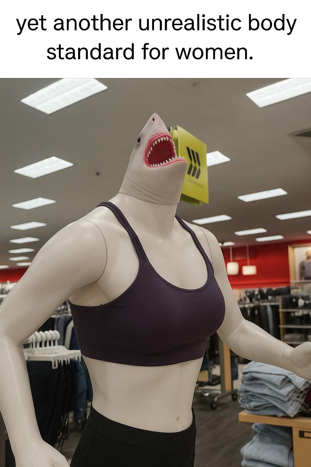 20 Unrealistic Body Standards Meme That Feel Like A Prank On Humanity 20 Shark head