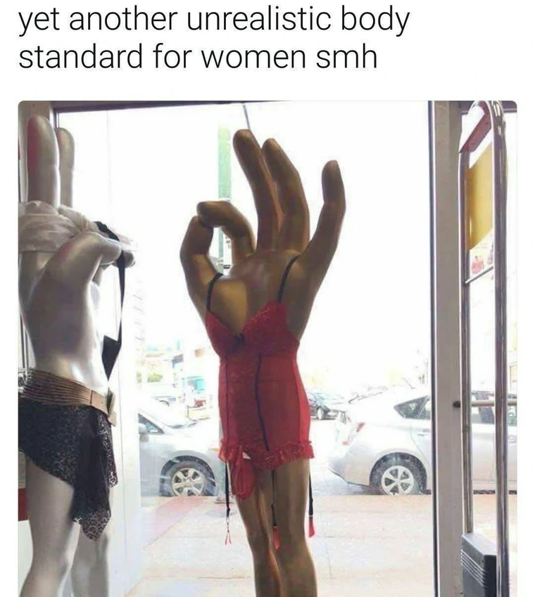 20 Unrealistic Body Standards Meme That Feel Like A Prank On Humanity 5 arm dress