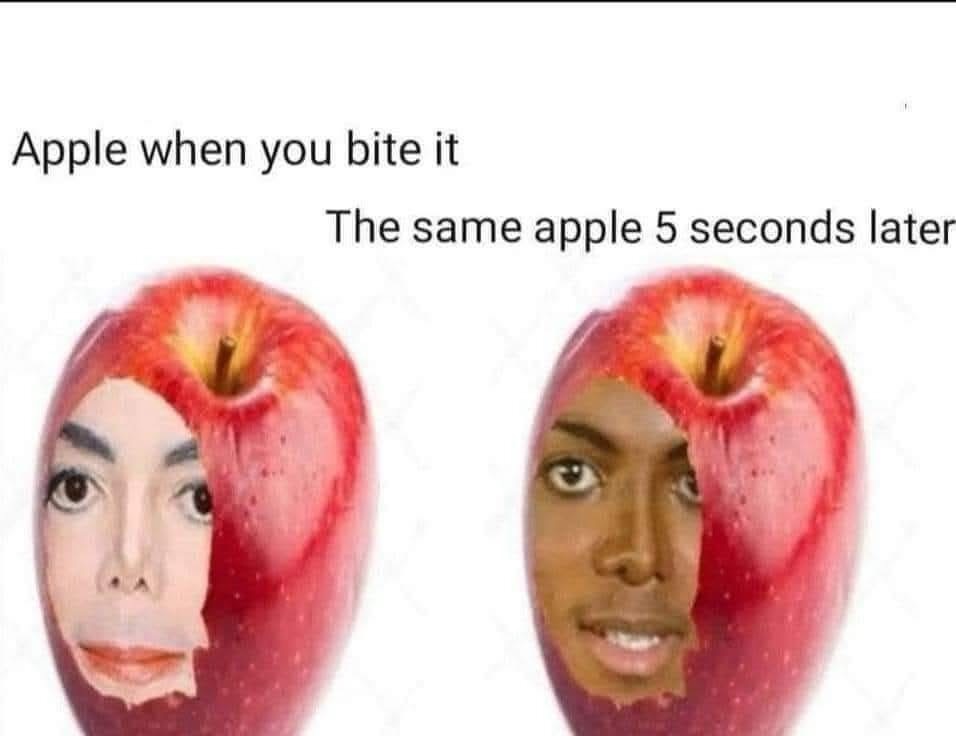 Apple when you bite