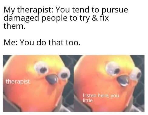20 Memes That Were Dropped from a Helicopter into Your Brain 16 Tend to pursue damaged people