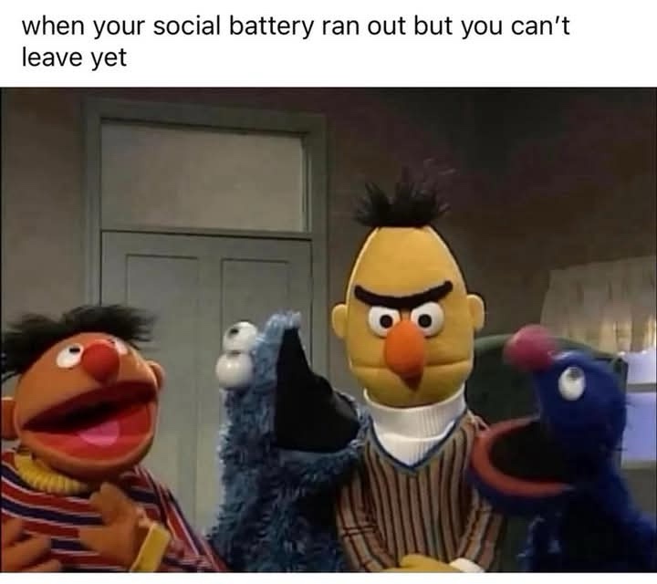 20 Memes With the Energy of a Shopping Cart on Ice 18 social battery ran out