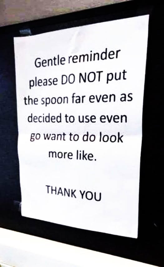20 Unhelpful Signs That Turned Instructions Into Abstract Art 7 Do not put the spoon