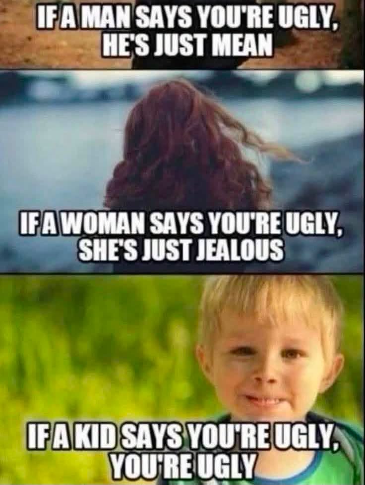 20 Dank Memes That Violated the Geneva Convention of Humor 6 If a woman says youre ugly