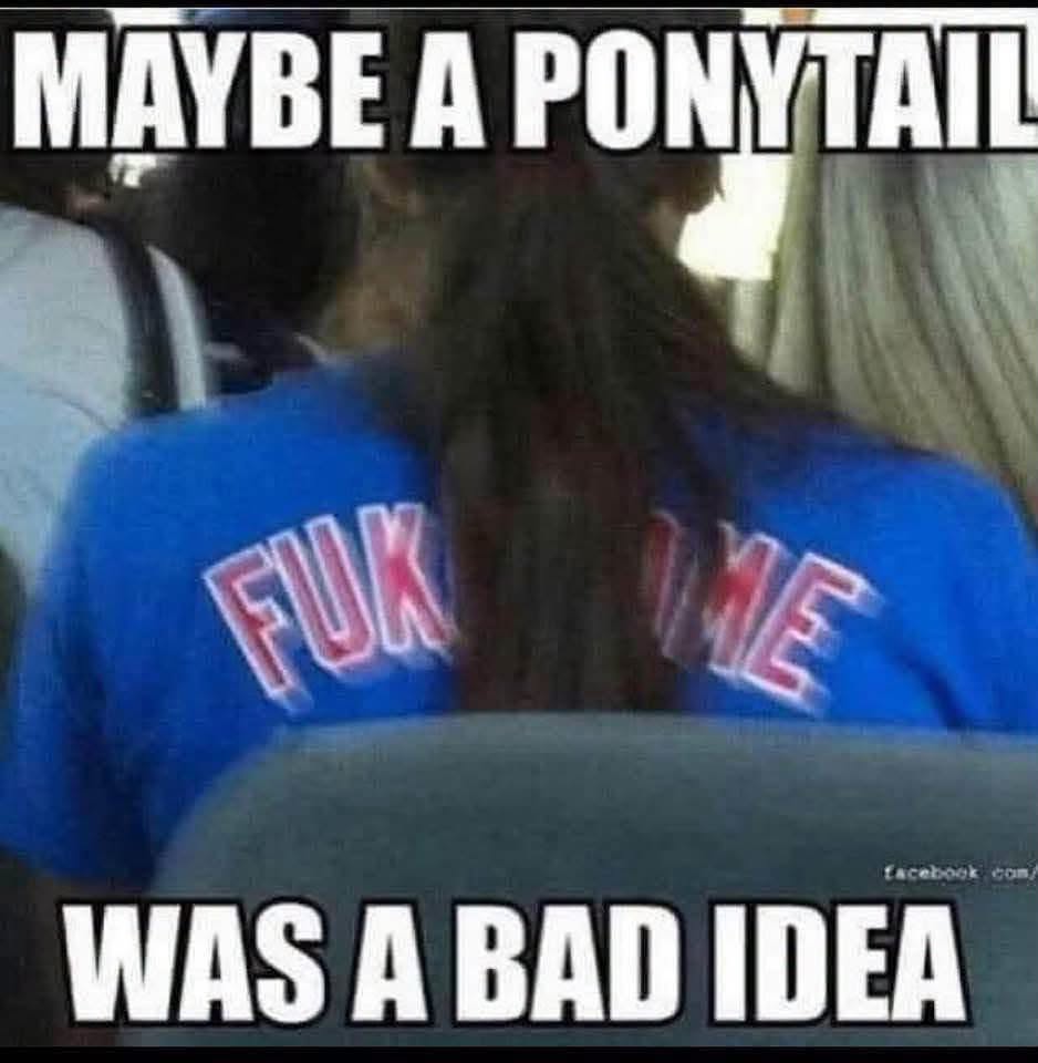 20 Dank Memes That Violated the Geneva Convention of Humor 12 Pony tail was a bad idea