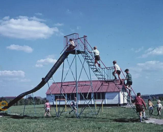 20 Playground Fails That Turned Childhood Into an Extreme Sport 6 70s slides thing took a long climb to get on top, i will never forget the burn of the slide in summer. Playground,1970s