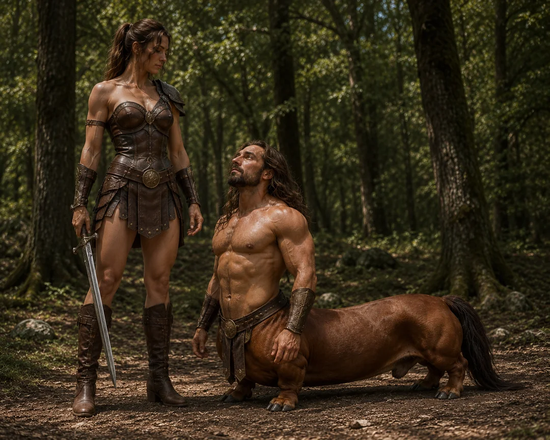 20 Cursed AI Images That Will Permanently Alter Your Brain Chemistry 4 A Centaur but he has the lower body of a dachshund
